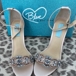 Betsey Johnson “Blue” high heel sandals.